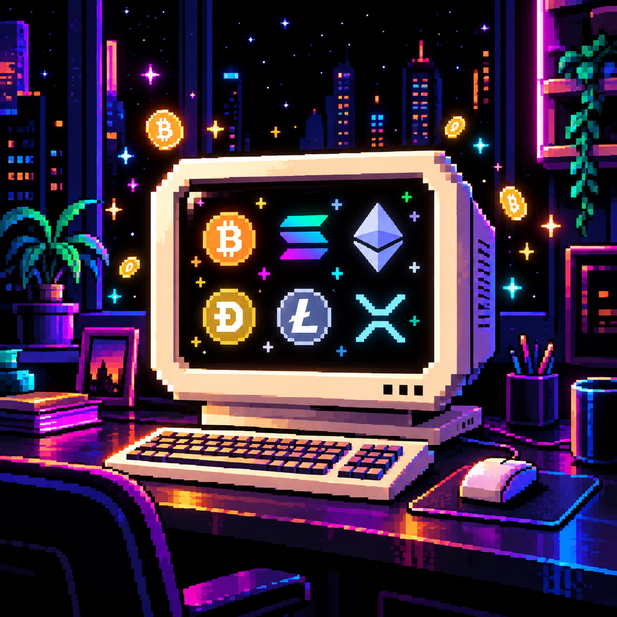 Crypto Agency desktop scene